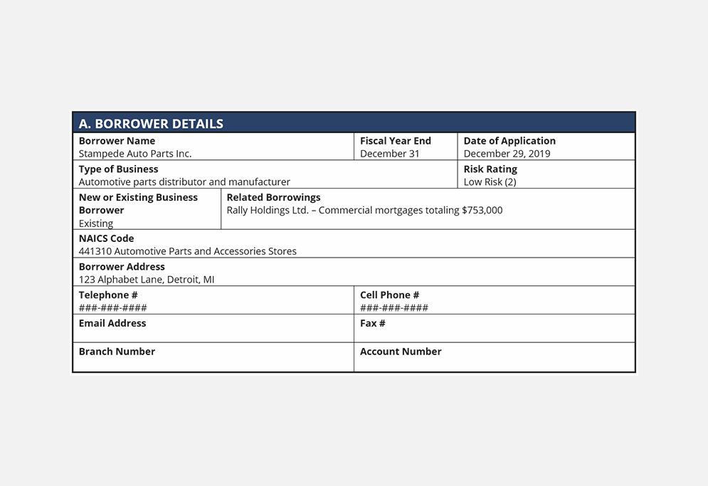 Completing a Credit Application