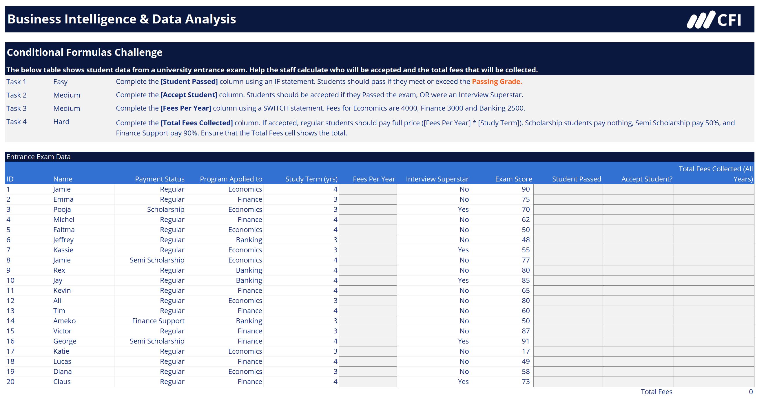 case study with excel